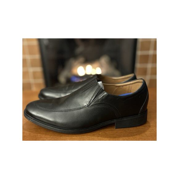 Men's Clark Loafers, Black, Whiddon Step, Work, Dress, Casual,  Size 11 Wide - Picture 1 of 12